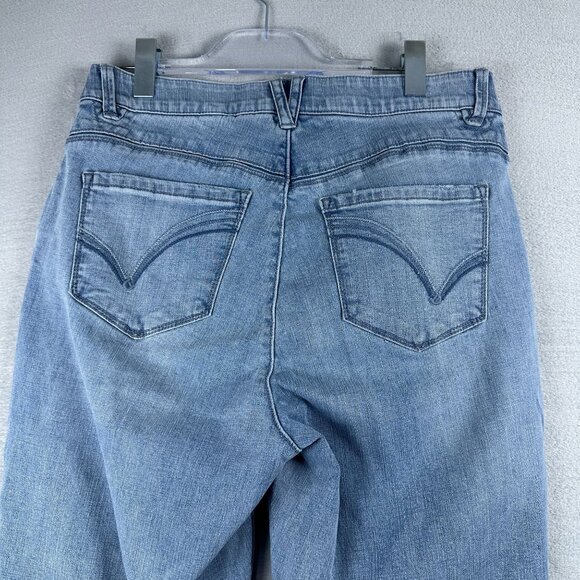 Democracy Bootcut Jeans Size 14W Women's AB Solution Light Wash Mid Rise Blue - Picture 4 of 12